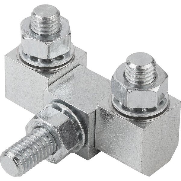 Kipp Square Hinge With Fastening Nut, Form:A, Steel Electro Zinc-Plated, B=39, A=13, A1=10, A2=14 K1142.0614027